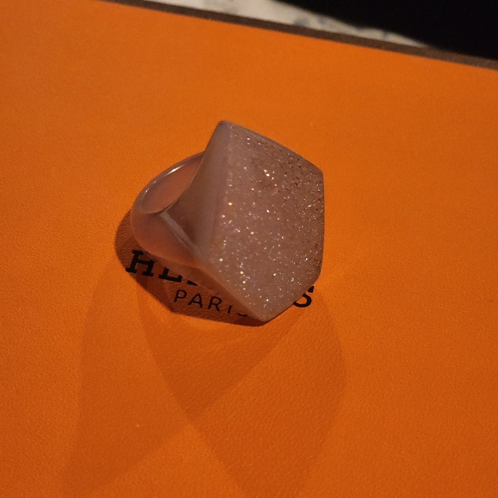 Light Purple Iridescent Druzy Ring